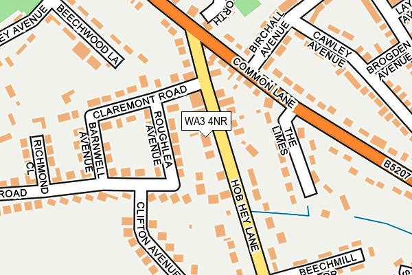 WA3 4NR map - OS OpenMap – Local (Ordnance Survey) WA3 4NR map - OS OpenMap – Local (Ordnance Survey)