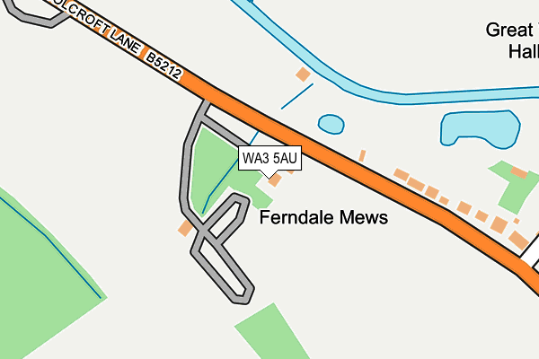 WA3 5AU map - OS OpenMap – Local (Ordnance Survey) WA3 5AU map - OS OpenMap – Local (Ordnance Survey)