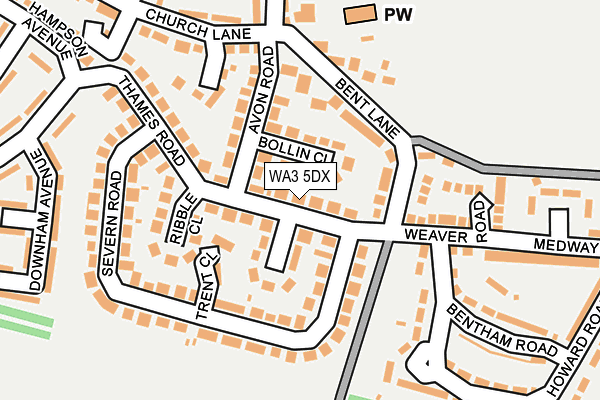 WA3 5DX map - OS OpenMap – Local (Ordnance Survey) WA3 5DX map - OS OpenMap – Local (Ordnance Survey)
