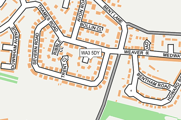 WA3 5DY map - OS OpenMap – Local (Ordnance Survey) WA3 5DY map - OS OpenMap – Local (Ordnance Survey)