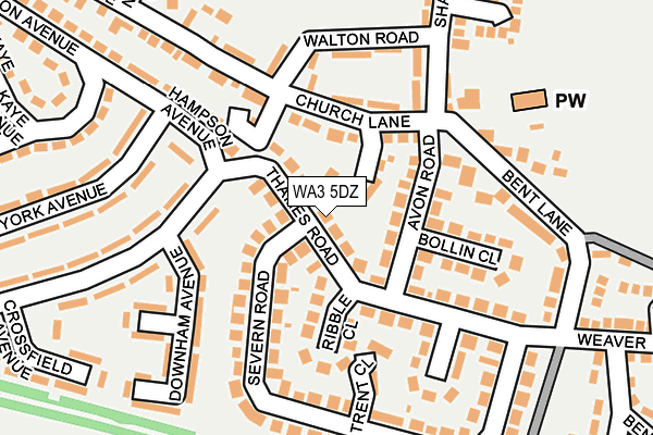 WA3 5DZ map - OS OpenMap – Local (Ordnance Survey) WA3 5DZ map - OS OpenMap – Local (Ordnance Survey)