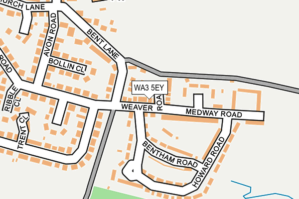 WA3 5EY map - OS OpenMap – Local (Ordnance Survey) WA3 5EY map - OS OpenMap – Local (Ordnance Survey)