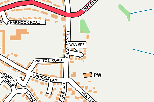 WA3 5EZ map - OS OpenMap – Local (Ordnance Survey) WA3 5EZ map - OS OpenMap – Local (Ordnance Survey)