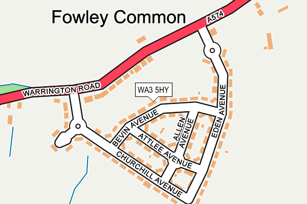 WA3 5HY map - OS OpenMap – Local (Ordnance Survey) WA3 5HY map - OS OpenMap – Local (Ordnance Survey)