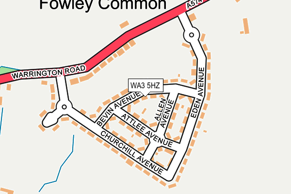 WA3 5HZ map - OS OpenMap – Local (Ordnance Survey) WA3 5HZ map - OS OpenMap – Local (Ordnance Survey)