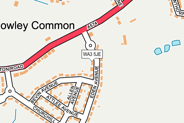 WA3 5JE map - OS OpenMap – Local (Ordnance Survey) WA3 5JE map - OS OpenMap – Local (Ordnance Survey)