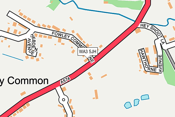 WA3 5JH map - OS OpenMap – Local (Ordnance Survey) WA3 5JH map - OS OpenMap – Local (Ordnance Survey)