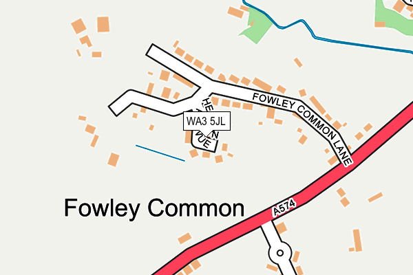WA3 5JL map - OS OpenMap – Local (Ordnance Survey) WA3 5JL map - OS OpenMap – Local (Ordnance Survey)