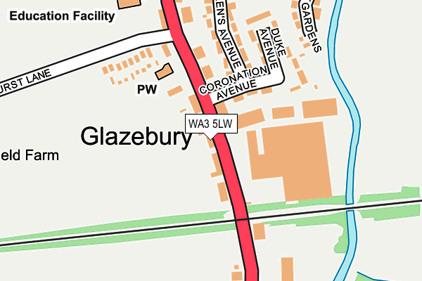 WA3 5LW map - OS OpenMap – Local (Ordnance Survey) WA3 5LW map - OS OpenMap – Local (Ordnance Survey)