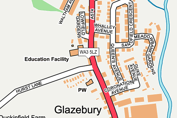 WA3 5LZ map - OS OpenMap – Local (Ordnance Survey) WA3 5LZ map - OS OpenMap – Local (Ordnance Survey)