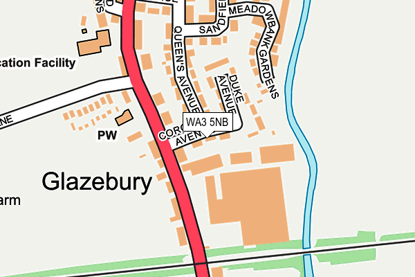 WA3 5NB map - OS OpenMap – Local (Ordnance Survey) WA3 5NB map - OS OpenMap – Local (Ordnance Survey)