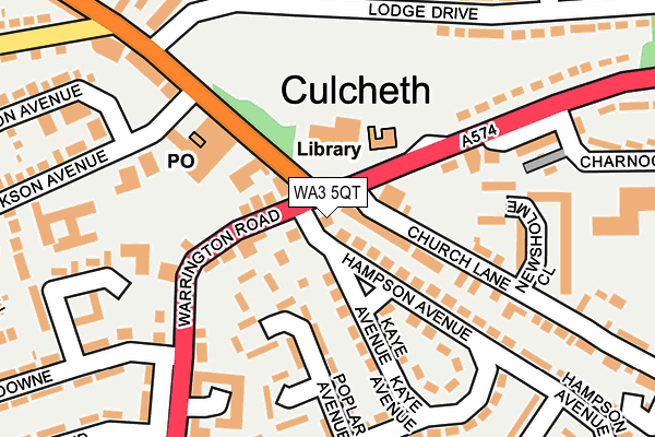 WA3 5QT map - OS OpenMap – Local (Ordnance Survey) WA3 5QT map - OS OpenMap – Local (Ordnance Survey)
