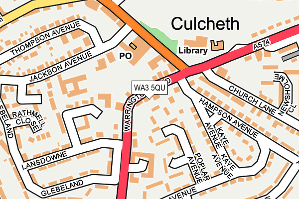 WA3 5QU map - OS OpenMap – Local (Ordnance Survey)