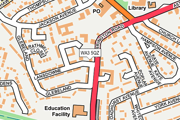 WA3 5QZ map - OS OpenMap – Local (Ordnance Survey) WA3 5QZ map - OS OpenMap – Local (Ordnance Survey)
