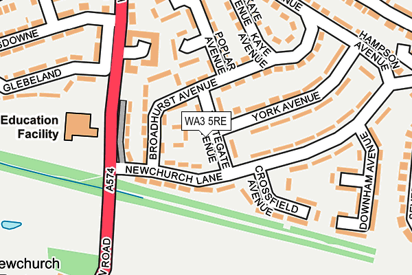 WA3 5RE map - OS OpenMap – Local (Ordnance Survey) WA3 5RE map - OS OpenMap – Local (Ordnance Survey)