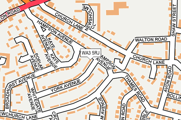WA3 5RJ map - OS OpenMap – Local (Ordnance Survey) WA3 5RJ map - OS OpenMap – Local (Ordnance Survey)