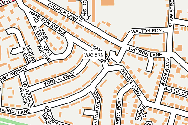 WA3 5RN map - OS OpenMap – Local (Ordnance Survey) WA3 5RN map - OS OpenMap – Local (Ordnance Survey)