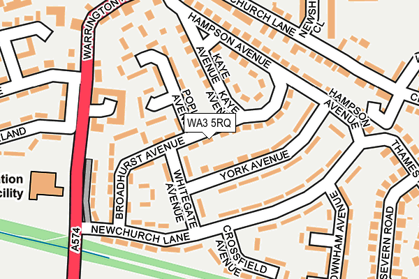 WA3 5RQ map - OS OpenMap – Local (Ordnance Survey) WA3 5RQ map - OS OpenMap – Local (Ordnance Survey)