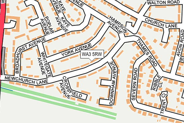 WA3 5RW map - OS OpenMap – Local (Ordnance Survey) WA3 5RW map - OS OpenMap – Local (Ordnance Survey)