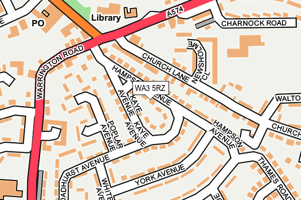 WA3 5RZ map - OS OpenMap – Local (Ordnance Survey) WA3 5RZ map - OS OpenMap – Local (Ordnance Survey)