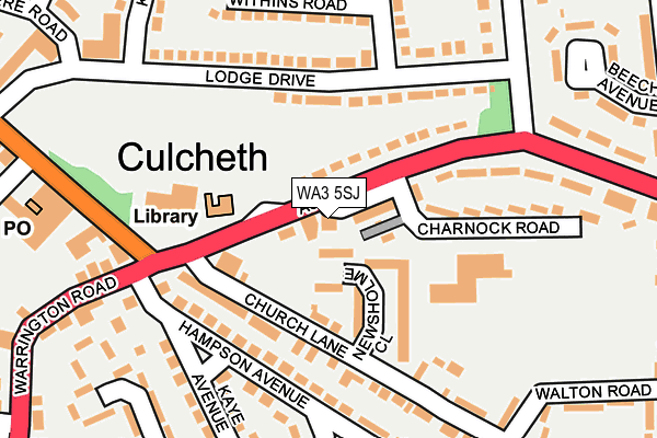 WA3 5SJ map - OS OpenMap – Local (Ordnance Survey) WA3 5SJ map - OS OpenMap – Local (Ordnance Survey)