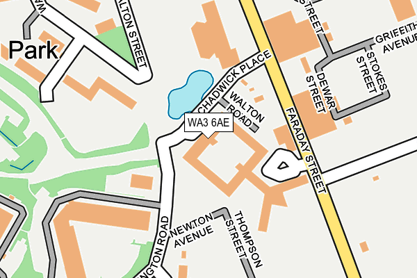WA3 6AE map - OS OpenMap – Local (Ordnance Survey) WA3 6AE map - OS OpenMap – Local (Ordnance Survey)