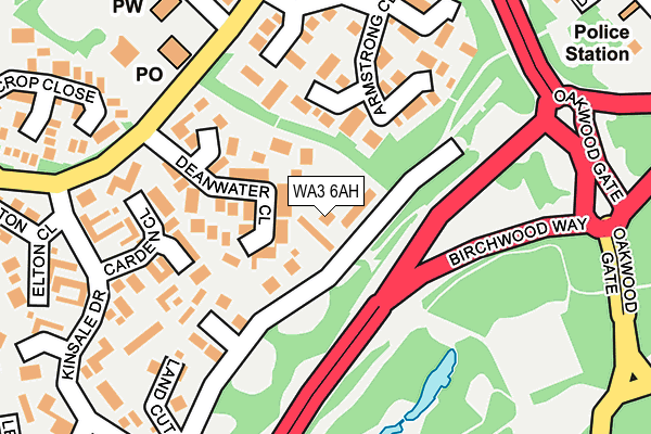 WA3 6AH map - OS OpenMap – Local (Ordnance Survey) WA3 6AH map - OS OpenMap – Local (Ordnance Survey)