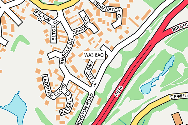 WA3 6AQ map - OS OpenMap – Local (Ordnance Survey) WA3 6AQ map - OS OpenMap – Local (Ordnance Survey)