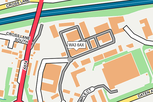 WA3 6AX map - OS OpenMap – Local (Ordnance Survey) WA3 6AX map - OS OpenMap – Local (Ordnance Survey)