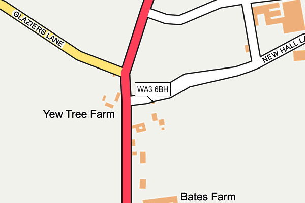 WA3 6BH map - OS OpenMap – Local (Ordnance Survey) WA3 6BH map - OS OpenMap – Local (Ordnance Survey)