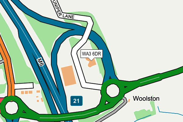 WA3 6DR map - OS OpenMap – Local (Ordnance Survey) WA3 6DR map - OS OpenMap – Local (Ordnance Survey)
