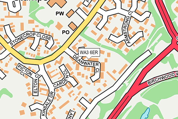 WA3 6ER map - OS OpenMap – Local (Ordnance Survey) WA3 6ER map - OS OpenMap – Local (Ordnance Survey)