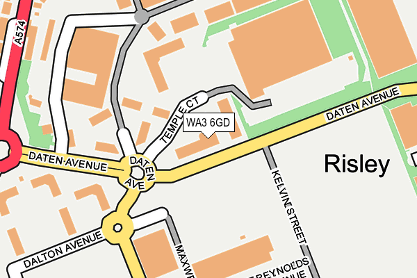 WA3 6GD map - OS OpenMap – Local (Ordnance Survey) WA3 6GD map - OS OpenMap – Local (Ordnance Survey)