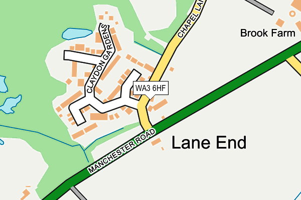 WA3 6HF map - OS OpenMap – Local (Ordnance Survey) WA3 6HF map - OS OpenMap – Local (Ordnance Survey)