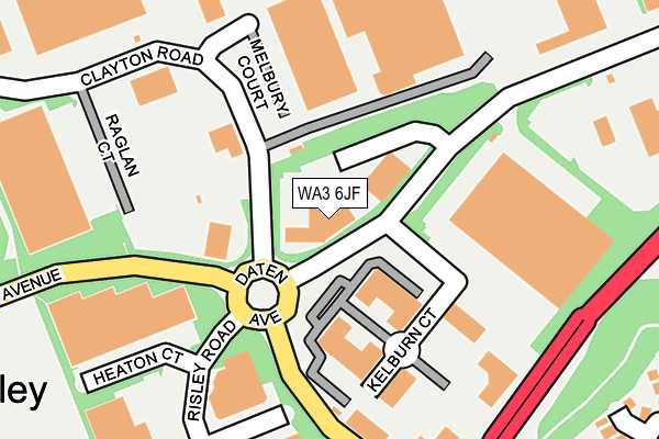 WA3 6JF map - OS OpenMap – Local (Ordnance Survey) WA3 6JF map - OS OpenMap – Local (Ordnance Survey)
