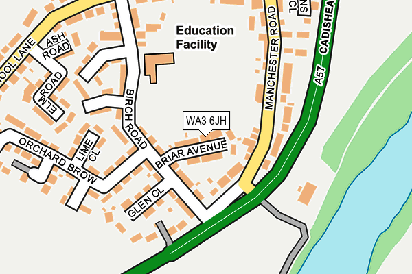 WA3 6JH map - OS OpenMap – Local (Ordnance Survey) WA3 6JH map - OS OpenMap – Local (Ordnance Survey)