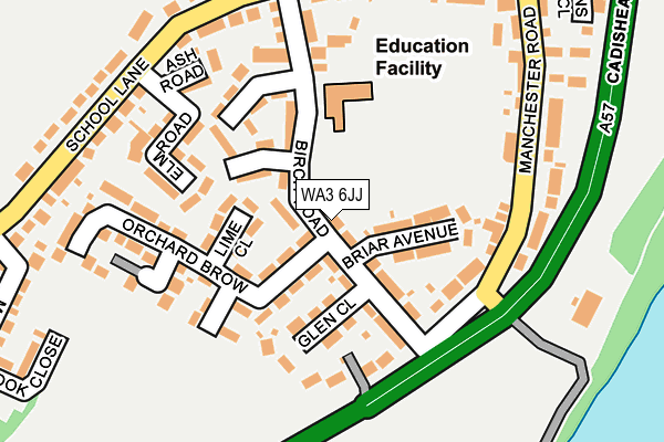 WA3 6JJ map - OS OpenMap – Local (Ordnance Survey) WA3 6JJ map - OS OpenMap – Local (Ordnance Survey)