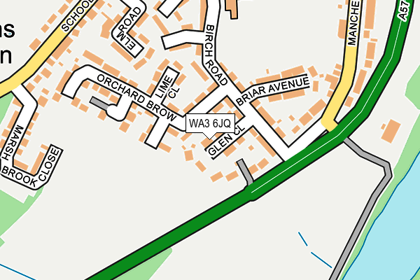 WA3 6JQ map - OS OpenMap – Local (Ordnance Survey) WA3 6JQ map - OS OpenMap – Local (Ordnance Survey)