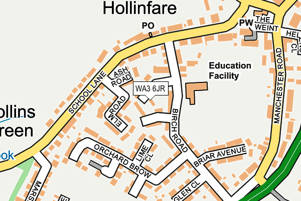 WA3 6JR map - OS OpenMap – Local (Ordnance Survey) WA3 6JR map - OS OpenMap – Local (Ordnance Survey)