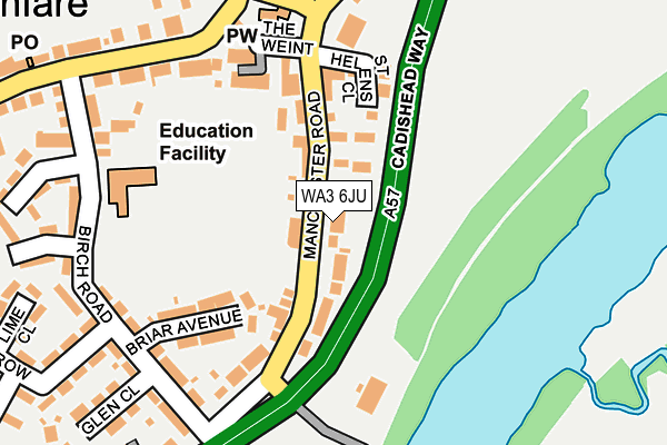 WA3 6JU map - OS OpenMap – Local (Ordnance Survey)
