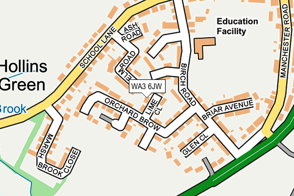 WA3 6JW map - OS OpenMap – Local (Ordnance Survey) WA3 6JW map - OS OpenMap – Local (Ordnance Survey)