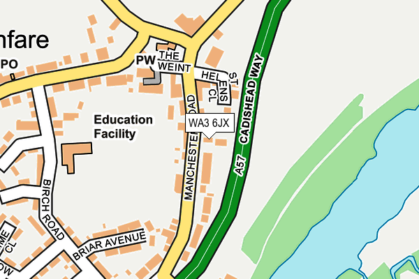 WA3 6JX map - OS OpenMap – Local (Ordnance Survey) WA3 6JX map - OS OpenMap – Local (Ordnance Survey)