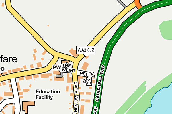 WA3 6JZ map - OS OpenMap – Local (Ordnance Survey) WA3 6JZ map - OS OpenMap – Local (Ordnance Survey)