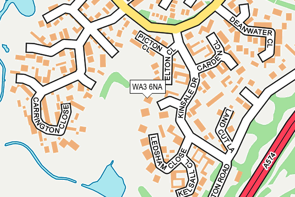 WA3 6NA map - OS OpenMap – Local (Ordnance Survey) WA3 6NA map - OS OpenMap – Local (Ordnance Survey)