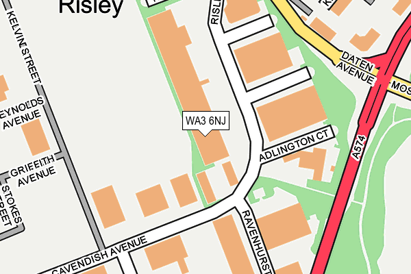 WA3 6NJ map - OS OpenMap – Local (Ordnance Survey) WA3 6NJ map - OS OpenMap – Local (Ordnance Survey)