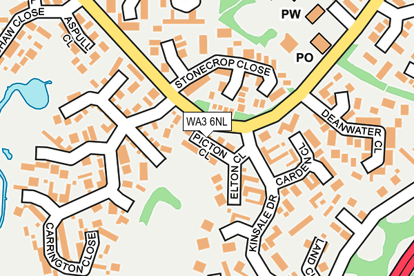 WA3 6NL map - OS OpenMap – Local (Ordnance Survey) WA3 6NL map - OS OpenMap – Local (Ordnance Survey)