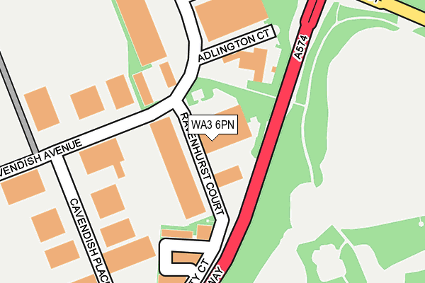 WA3 6PN map - OS OpenMap – Local (Ordnance Survey) WA3 6PN map - OS OpenMap – Local (Ordnance Survey)