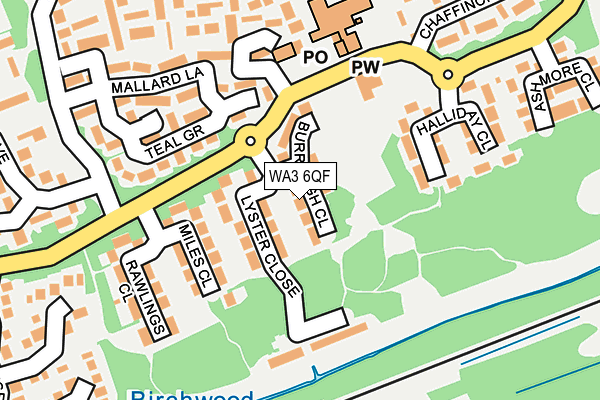 WA3 6QF map - OS OpenMap – Local (Ordnance Survey) WA3 6QF map - OS OpenMap – Local (Ordnance Survey)
