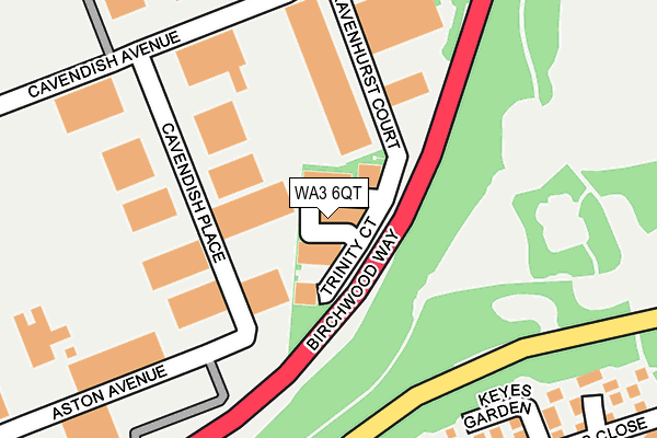WA3 6QT map - OS OpenMap – Local (Ordnance Survey) WA3 6QT map - OS OpenMap – Local (Ordnance Survey)
