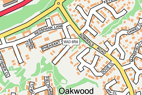 WA3 6RA map - OS OpenMap – Local (Ordnance Survey) WA3 6RA map - OS OpenMap – Local (Ordnance Survey)
